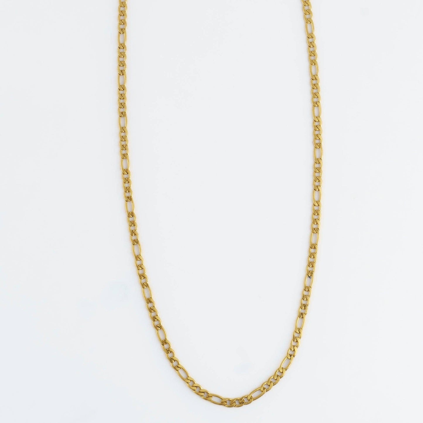 Narelle Waterproof 16" Figaro Chain Necklace: Yellow Gold