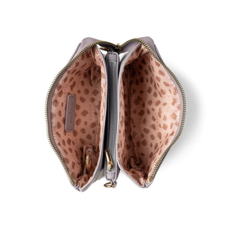 Kedzie cream crossbody wallet