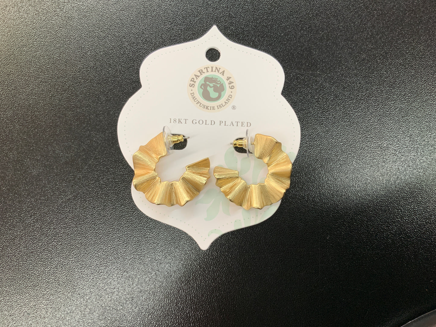 Spartina ruffle hoop earrings