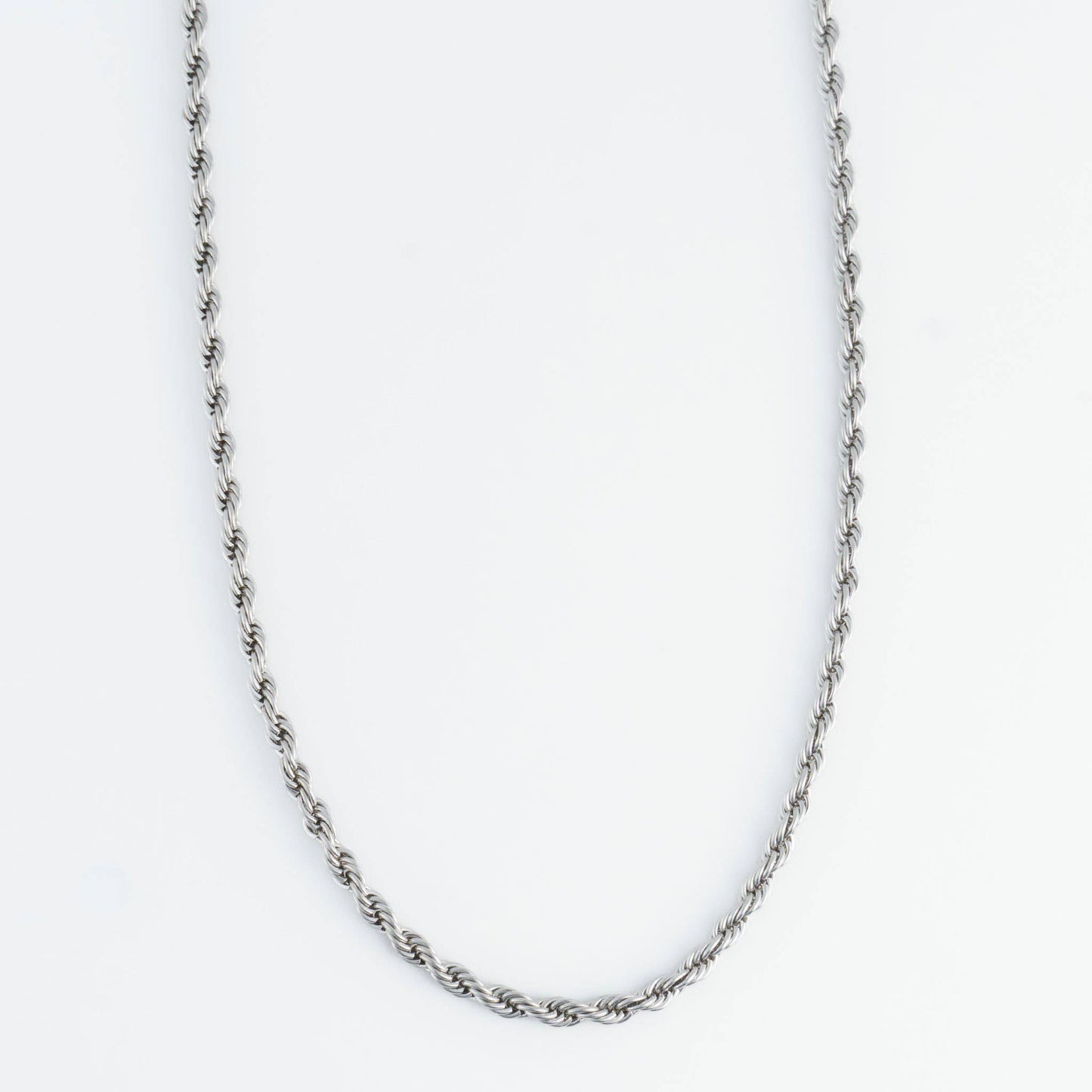 Narelle Waterproof 18" Rope Chain Necklace: Silver