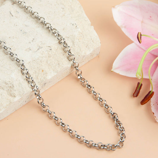 Narelle Waterproof 18" Cable Chain Necklace: Silver