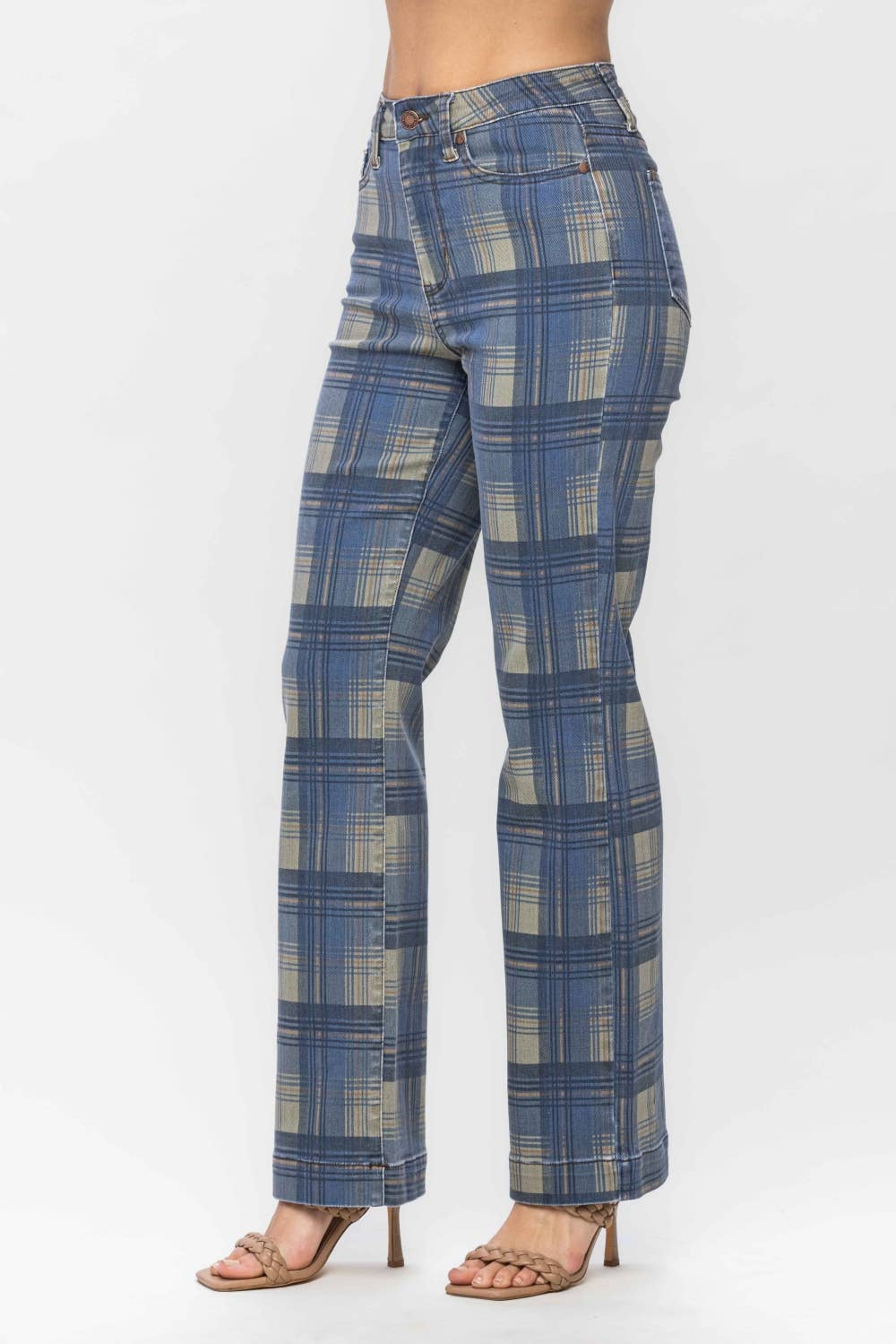HW Vintage Look Plaid Straight: