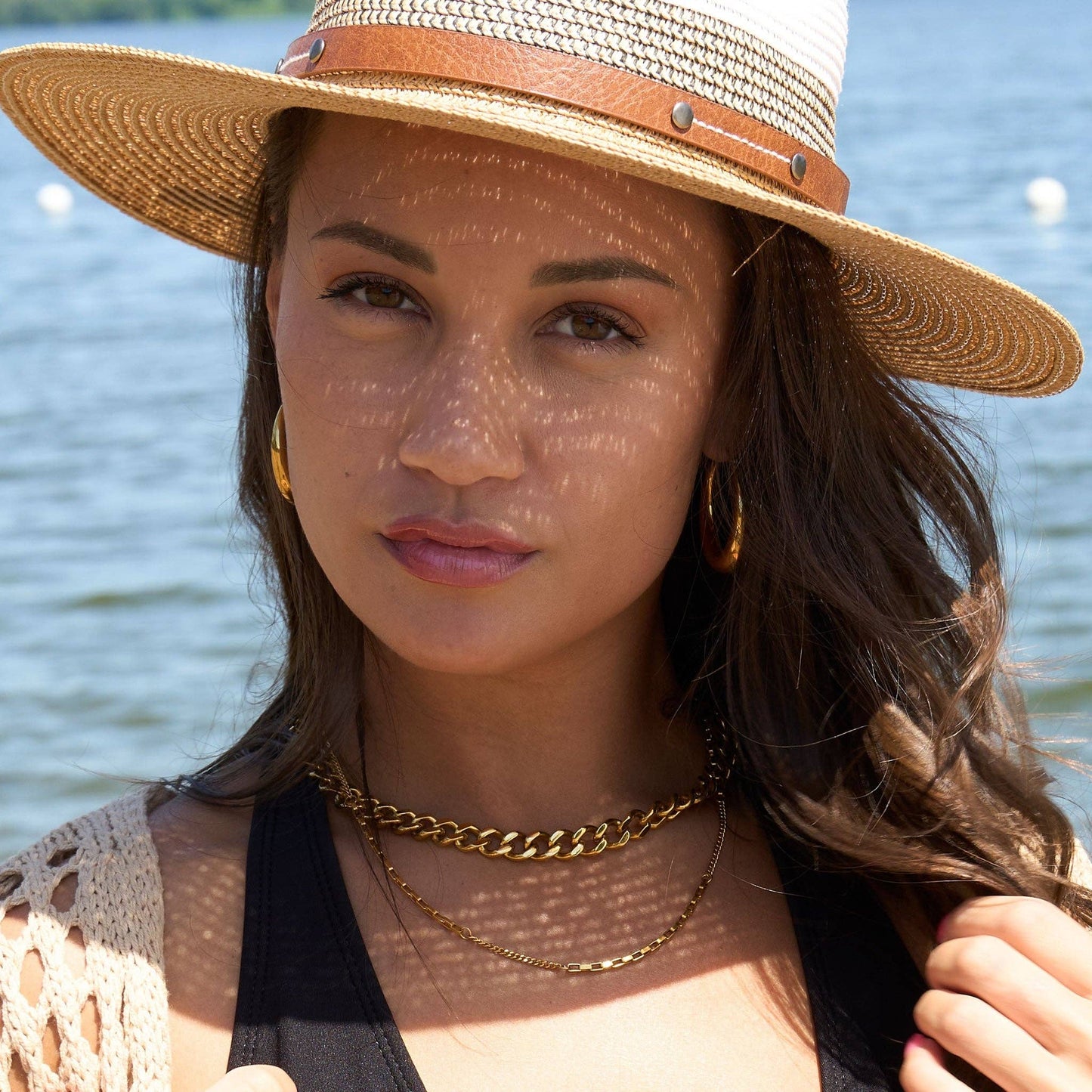 Narelle Waterproof 16" Chunky Chain Necklace: Yellow Gold