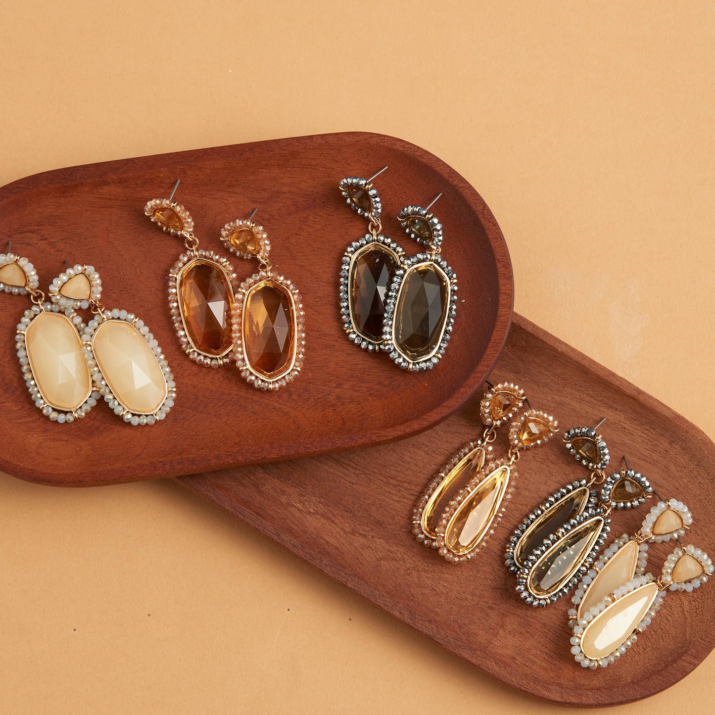 Natural Gemstone Drop Earring