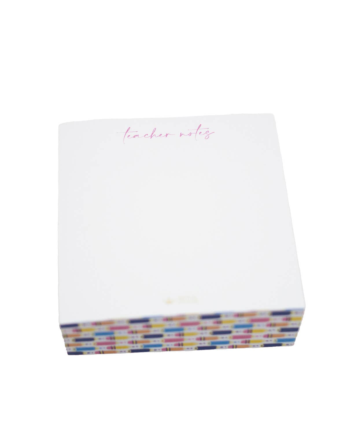 Teacher Notes Sticky Note Cube   White/Multi   3x3