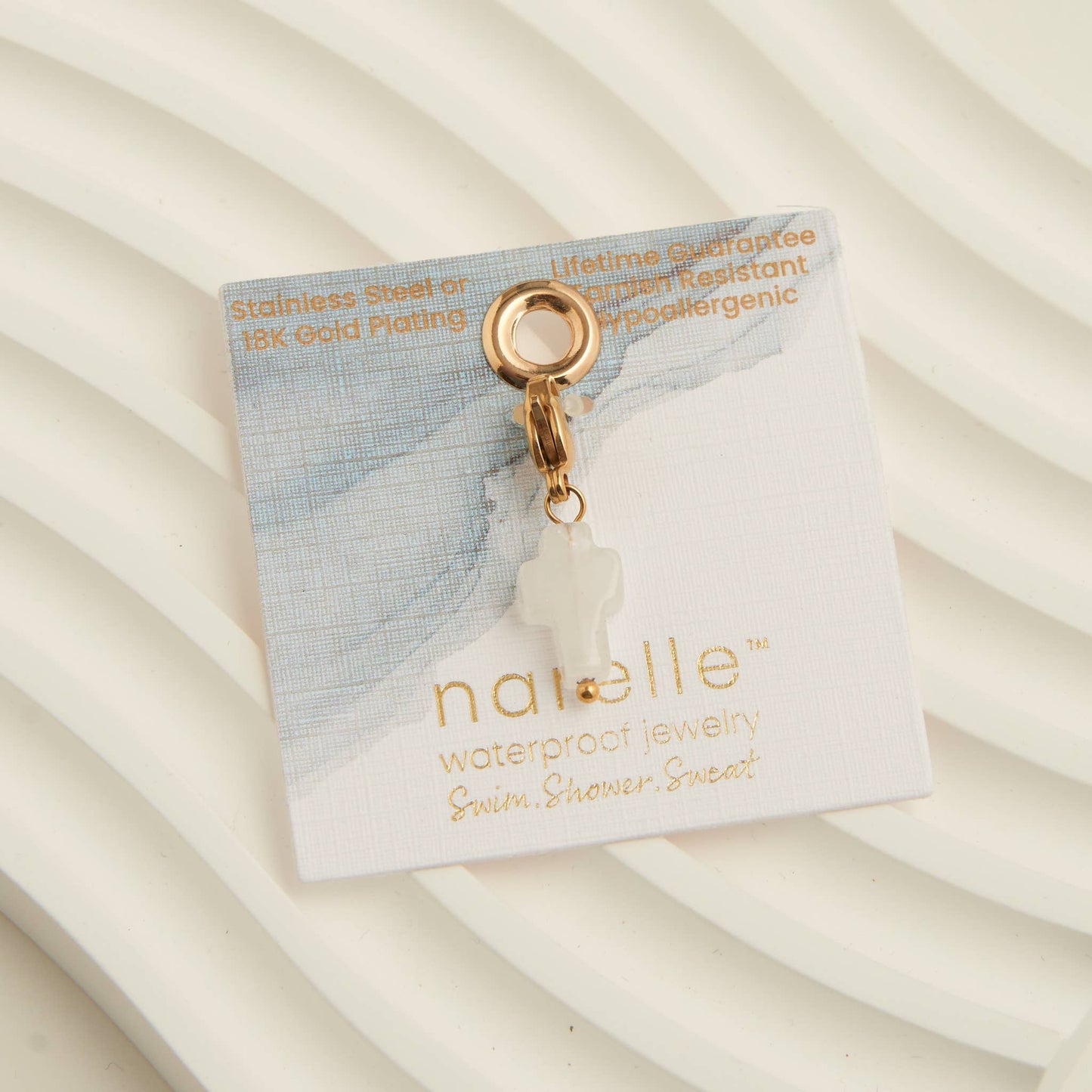 Narelle Waterproof Inspirational Cross Charm: Gold