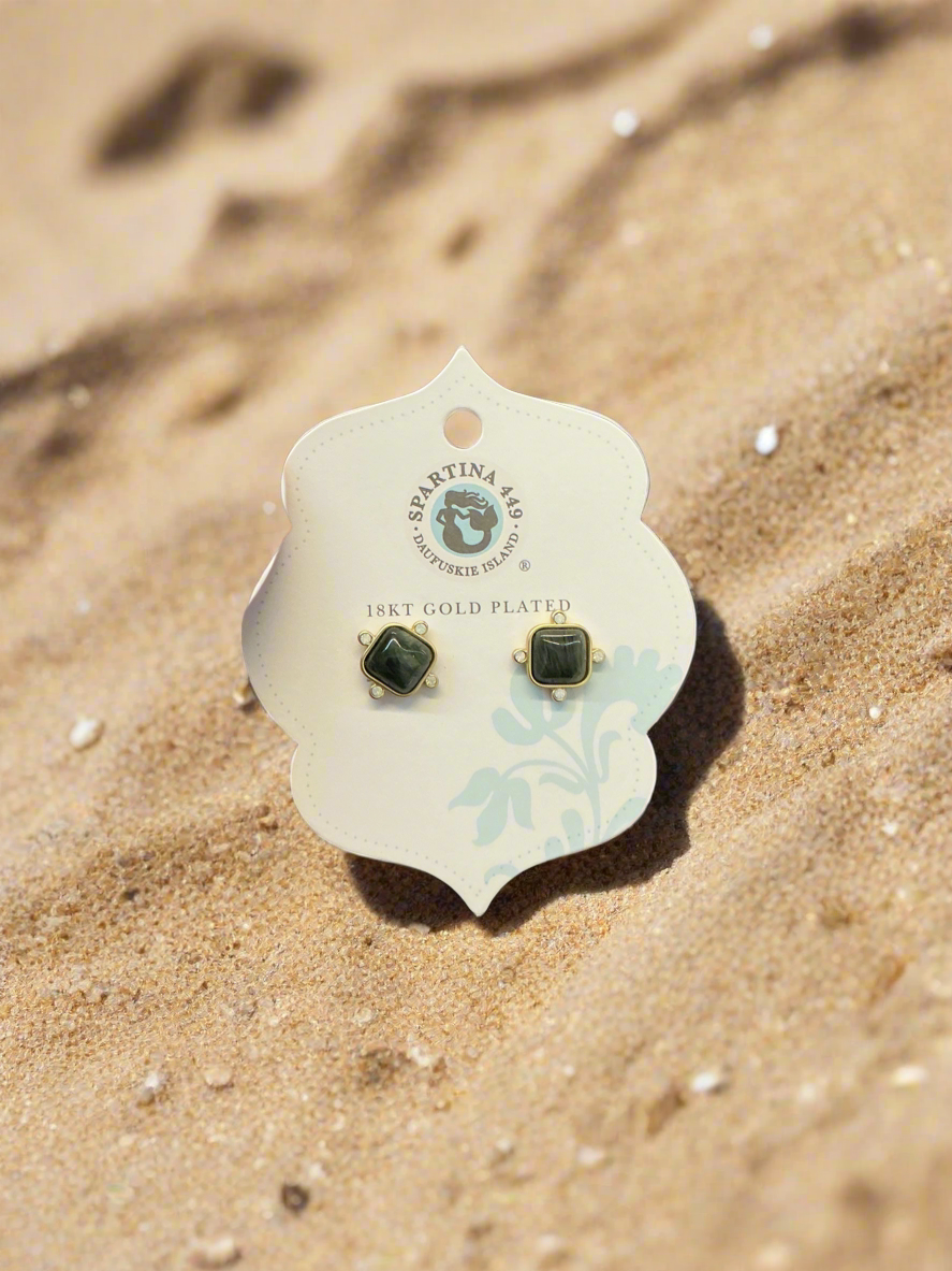 Spartina stone jasper studs