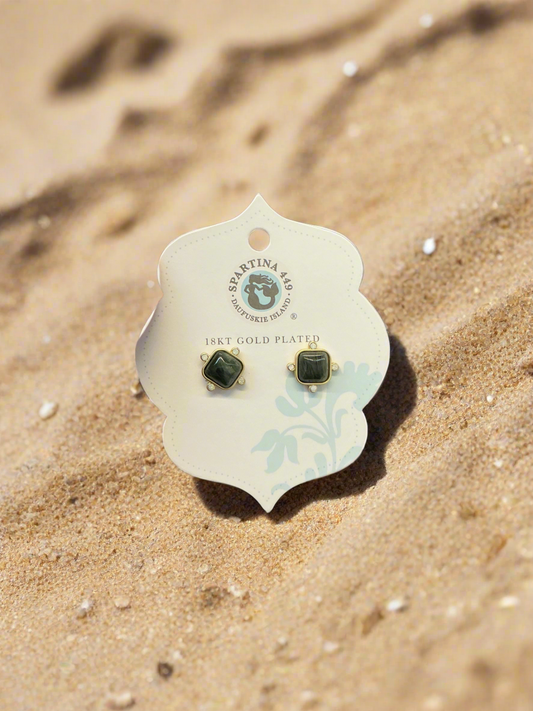 Spartina stone jasper studs