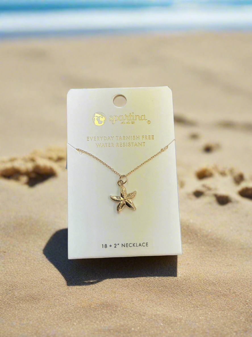 Spartina gold starfish necklace