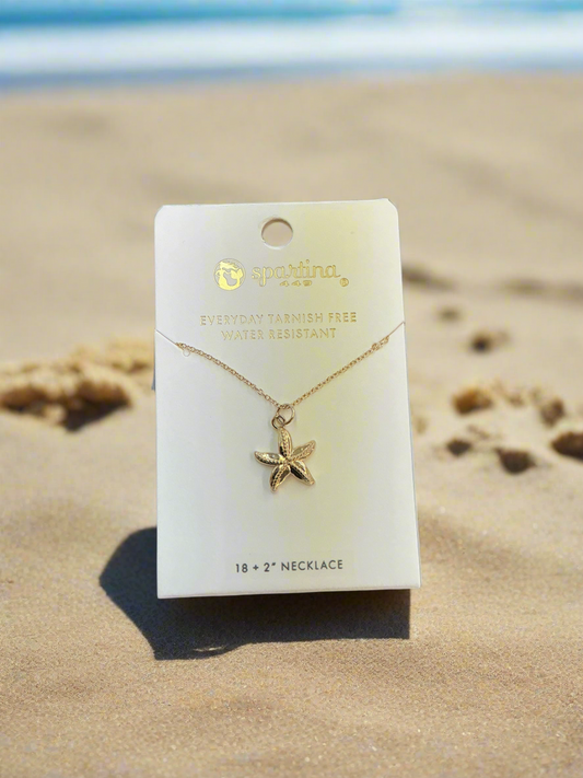 Spartina gold starfish necklace