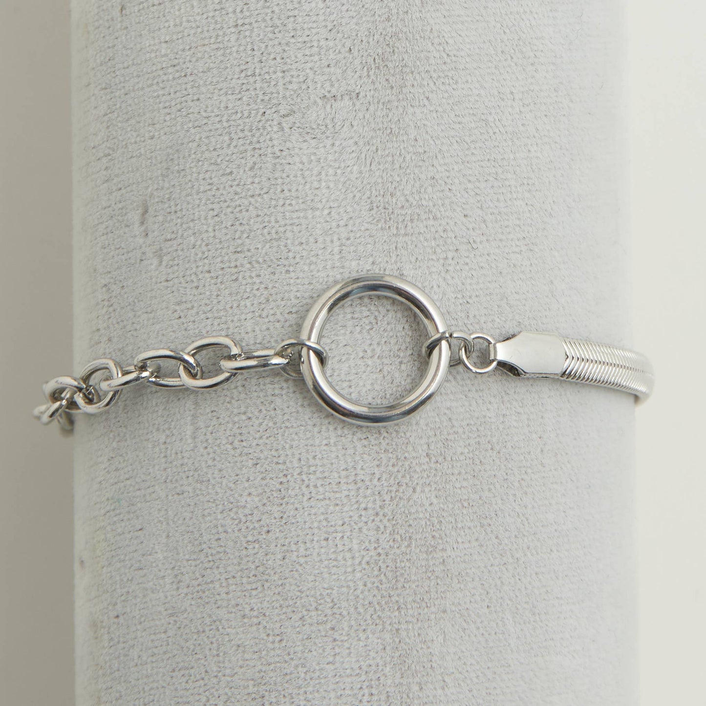 Narelle Waterproof Cable & Snake Chain Bracelet: Gold