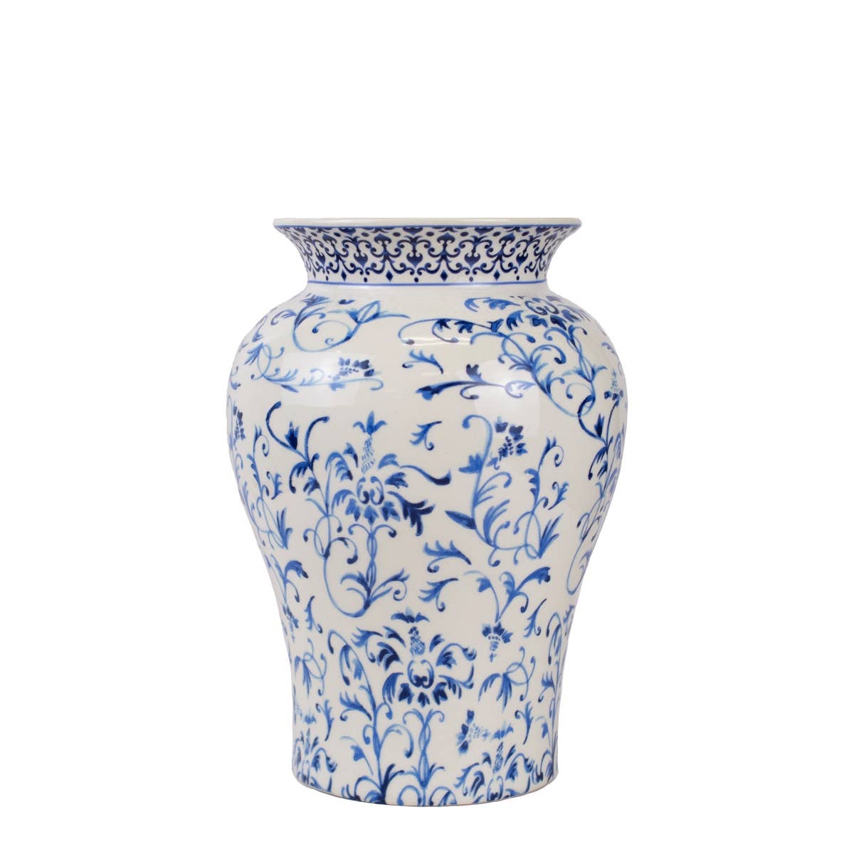 Harmony Garden Vase   Blue/White   6.5x9.5x6.5