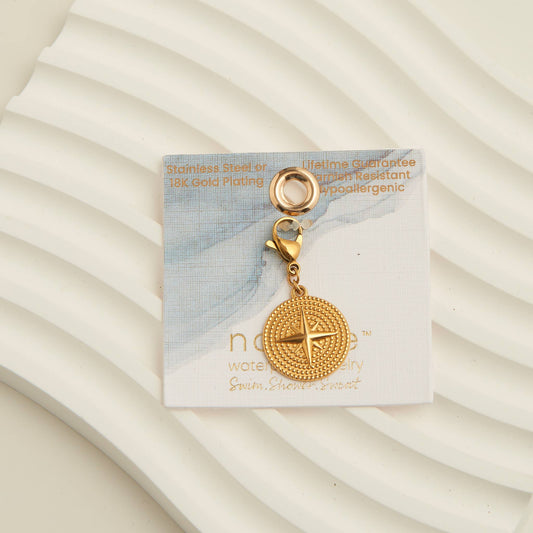 Narelle Waterproof 18K Gold Compass Charm