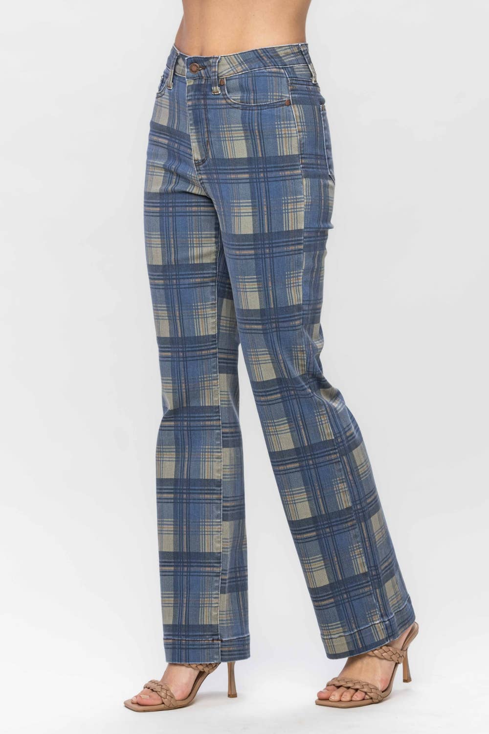 HW Vintage Look Plaid Straight:
