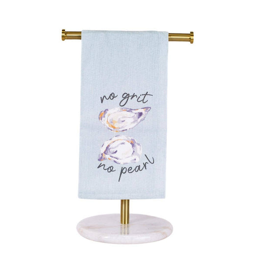 No Grit No Pearl Hand Towel   Ice/Slate/White   20x28