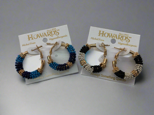 Howard’s beaded hoop earrings