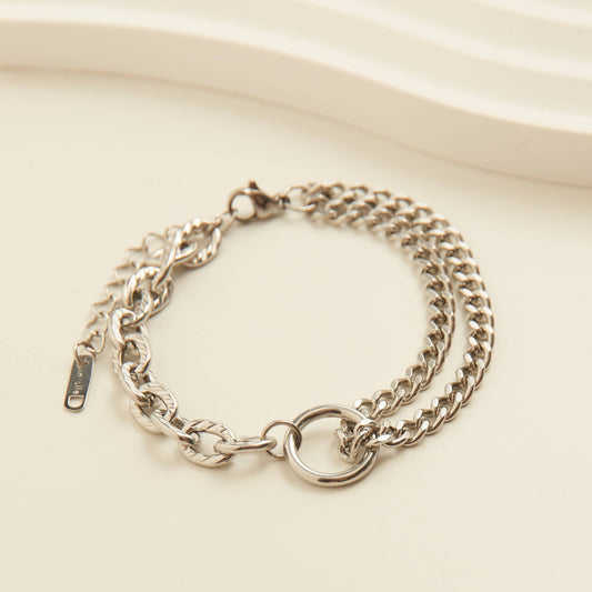 Narelle Waterproof Multi-Chain Bracelet: Silver