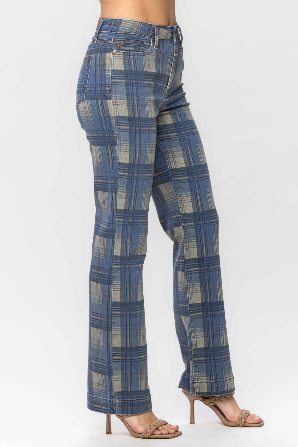 HW Vintage Look Plaid Straight: