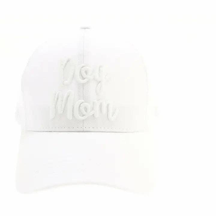 Dog Mom Embroidered Mesh Back High Ponytail CC Ball Cap BT10-DM: Grey