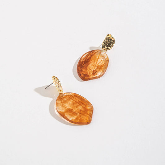 Sienna Drop Earrings: Brown
