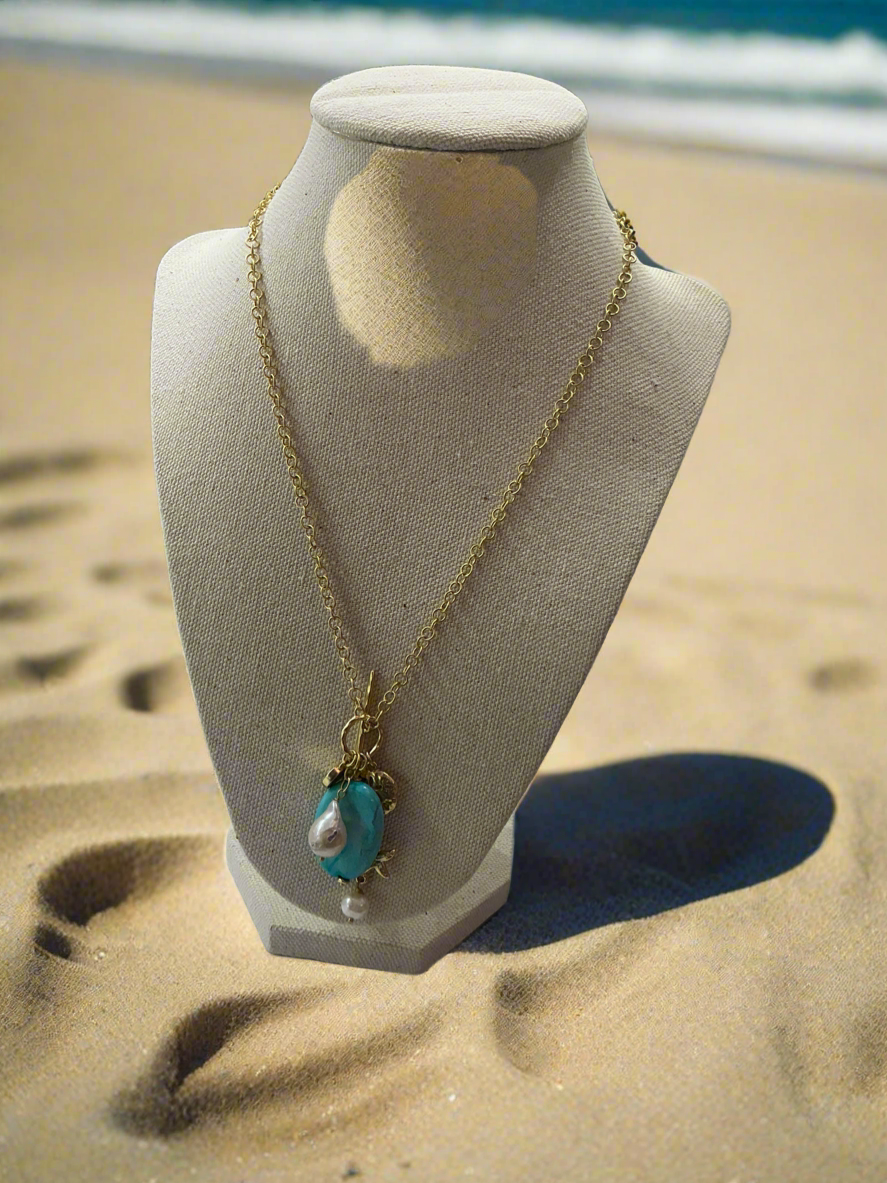 Spartina seas tide turquoise necklace