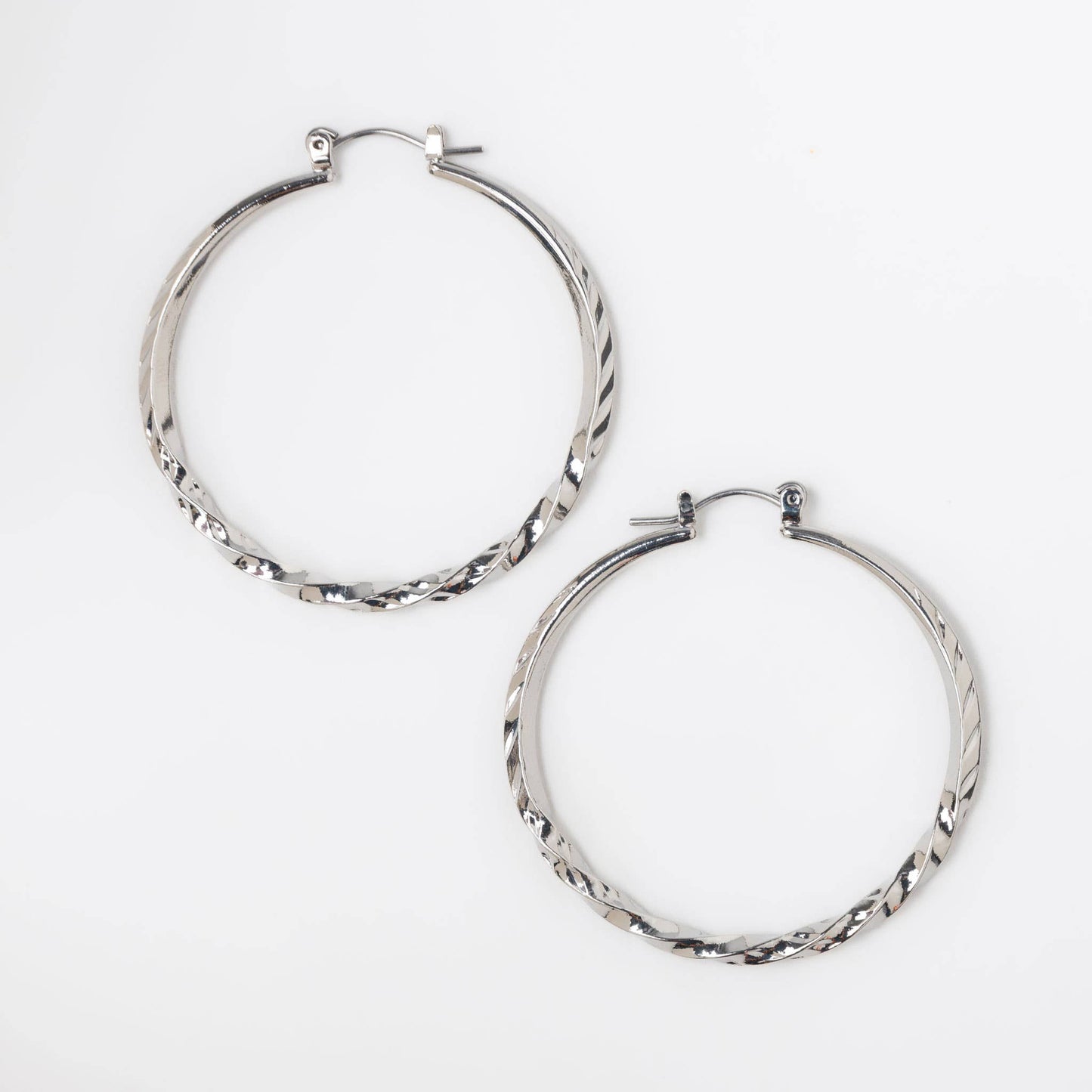 Classic Twisted Hoop Nickel-Free Earrings: Gold