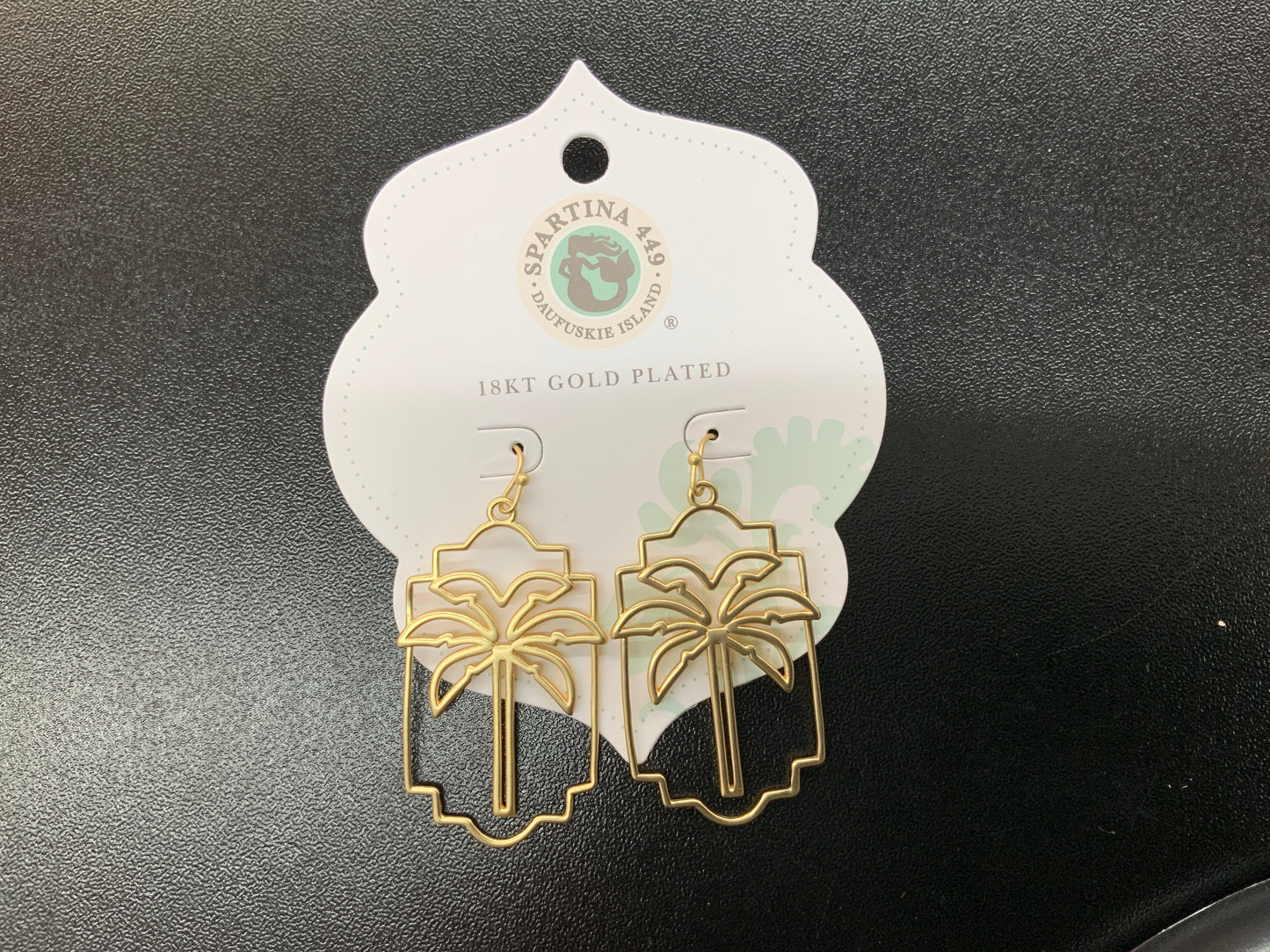 Spartina palm tree earrings