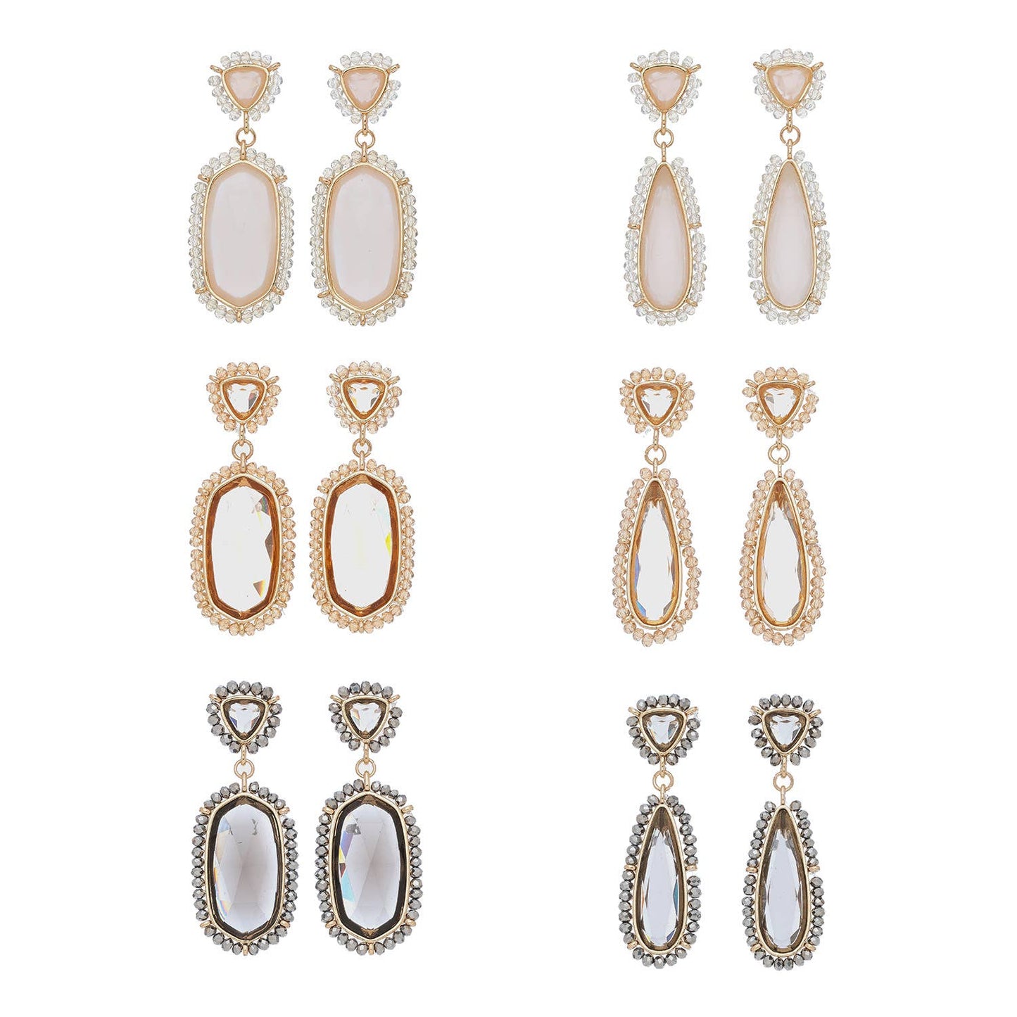 Natural Gemstone Drop Earring