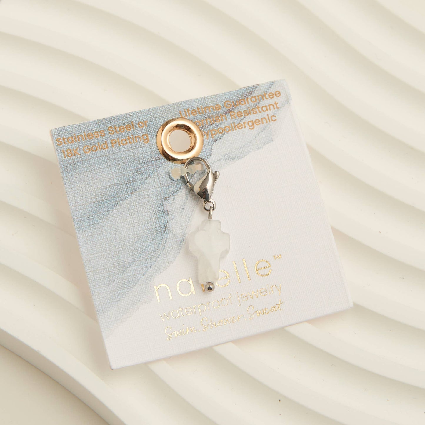 Narelle Waterproof Inspirational Cross Charm: Gold