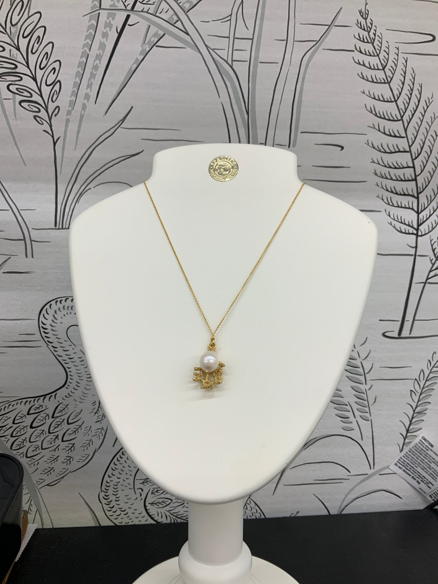 Spartina coral necklace 17’