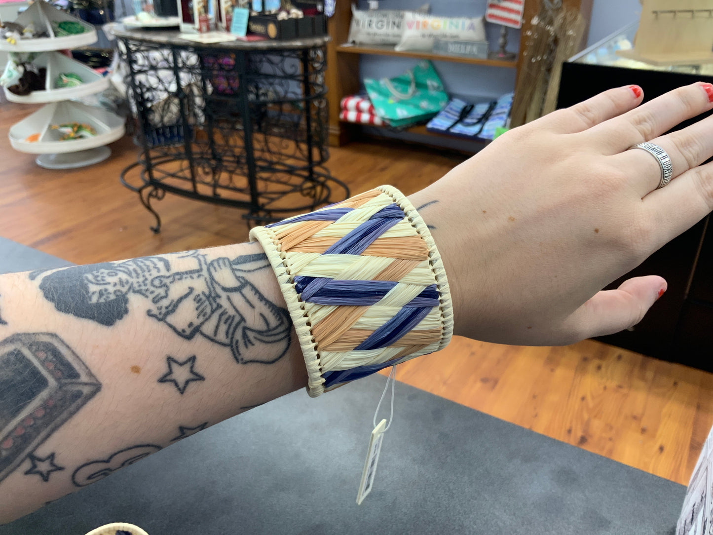 Spartina natural woven cuff