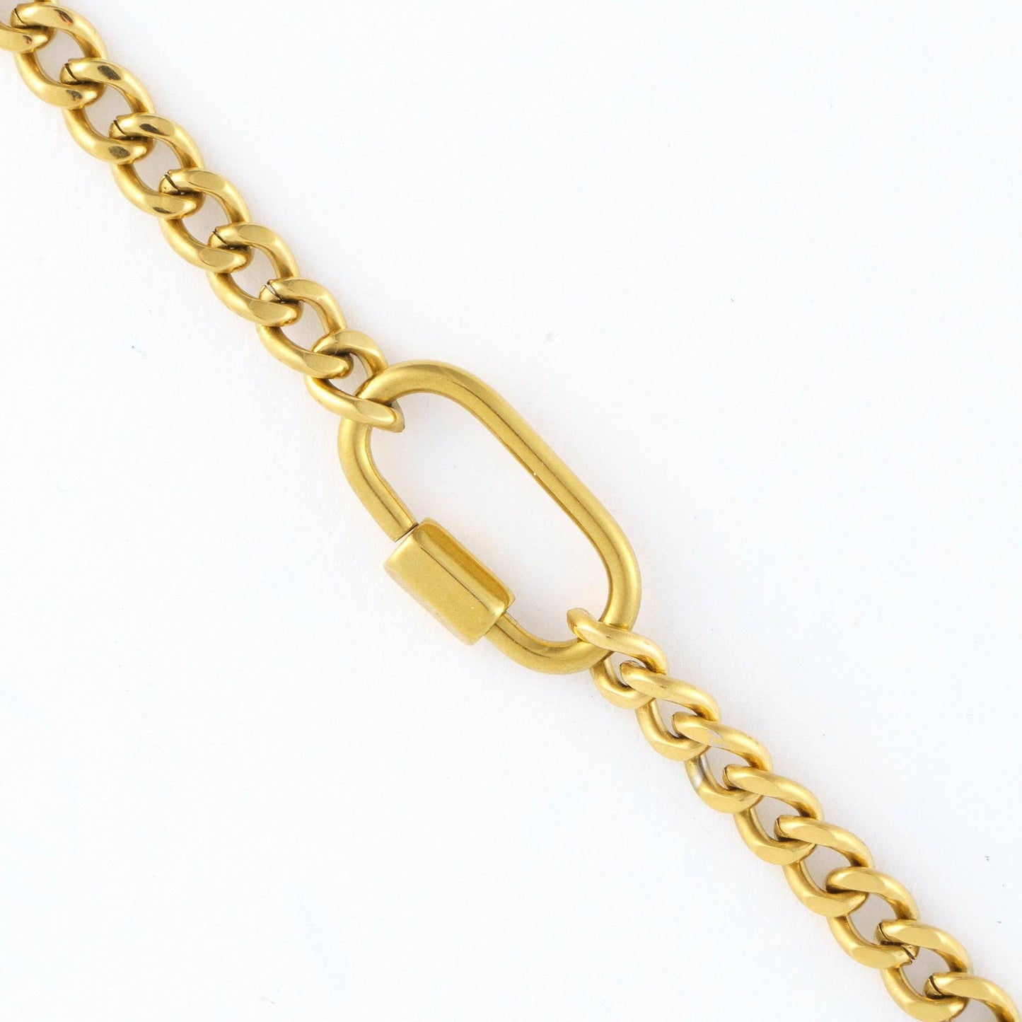 Narelle Waterproof 16" Functional Carabiner Necklace: Yellow Gold