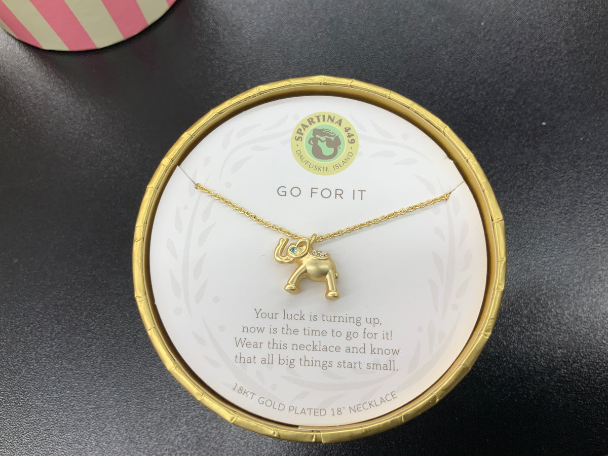 Spartina elephant necklace