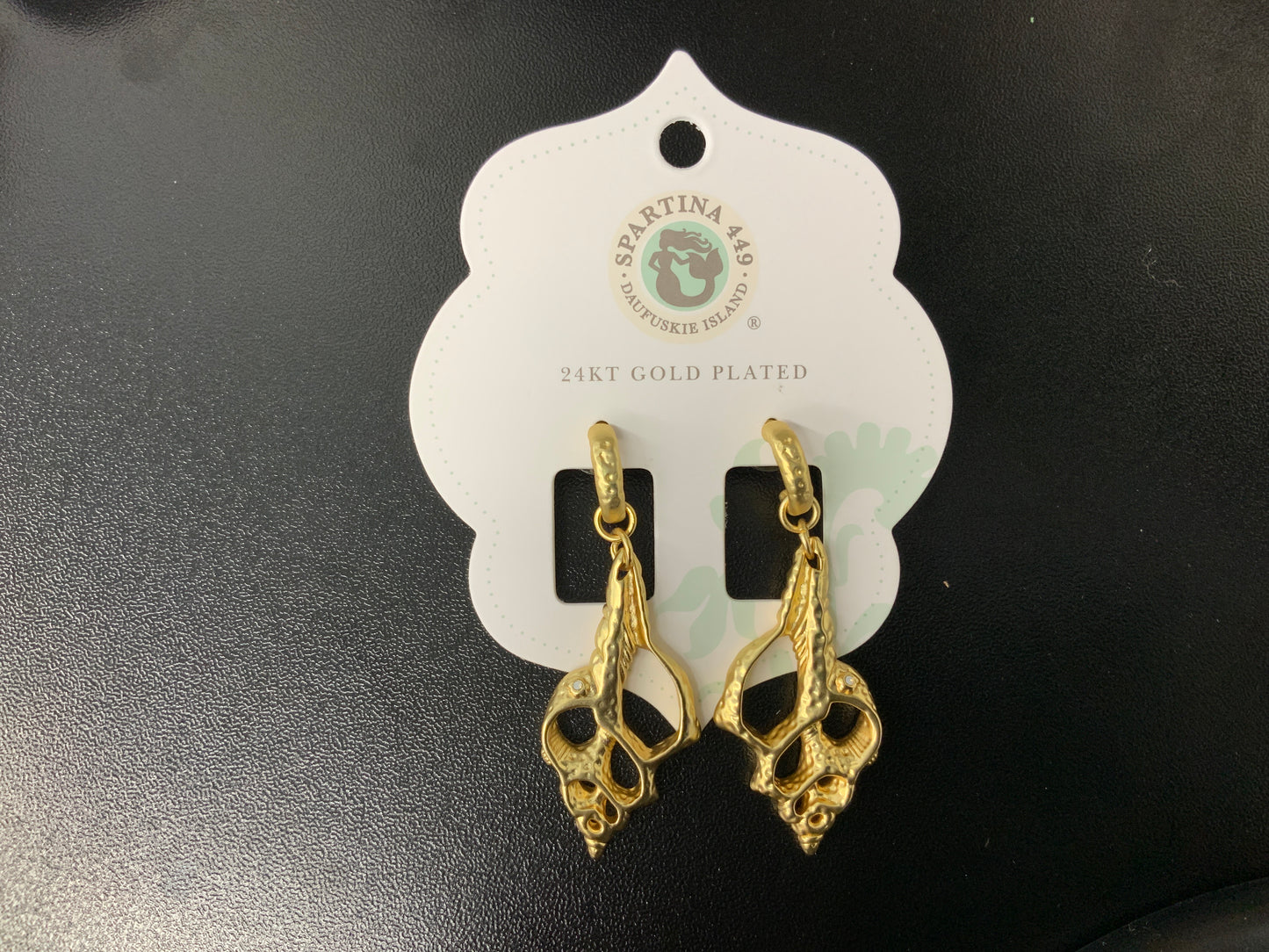 Spartina spiral shell earrings