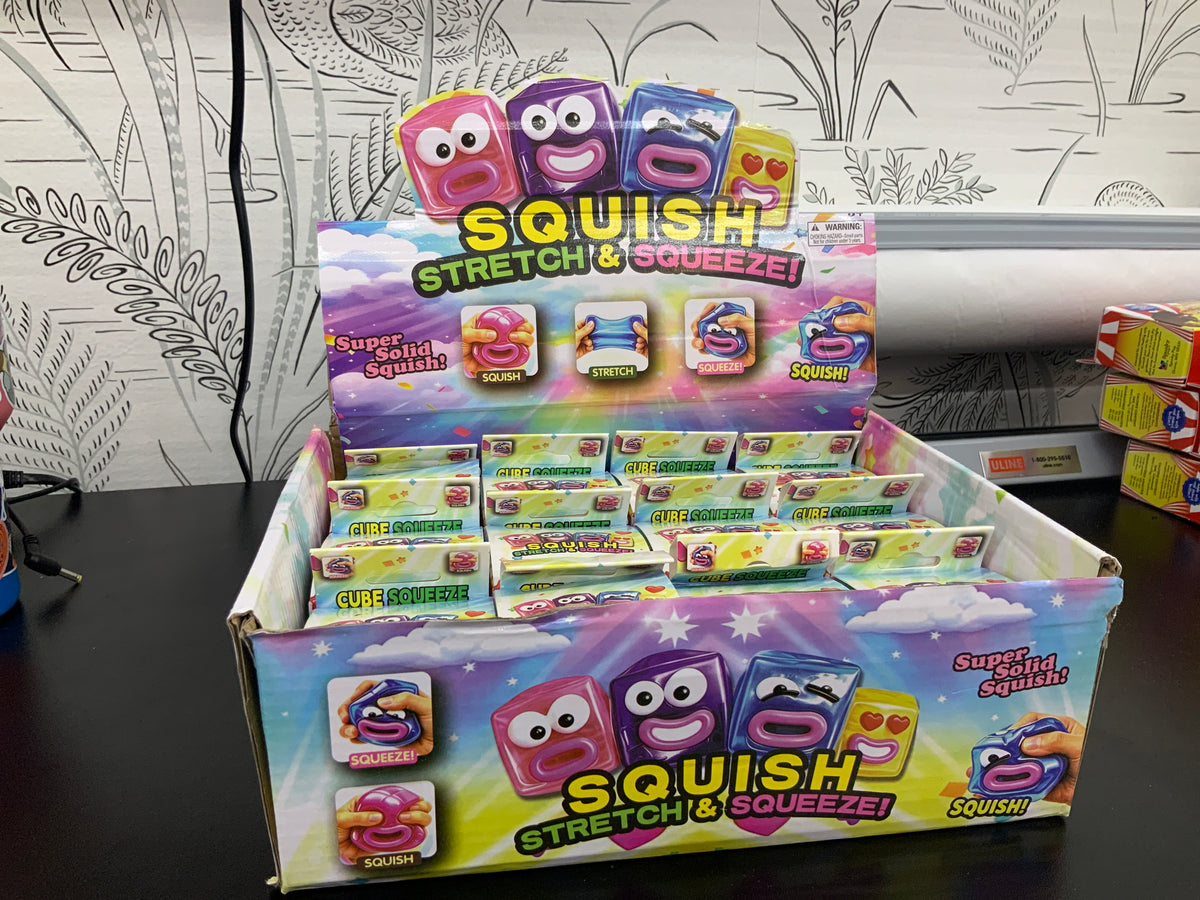 Squishy face cube squeeze
