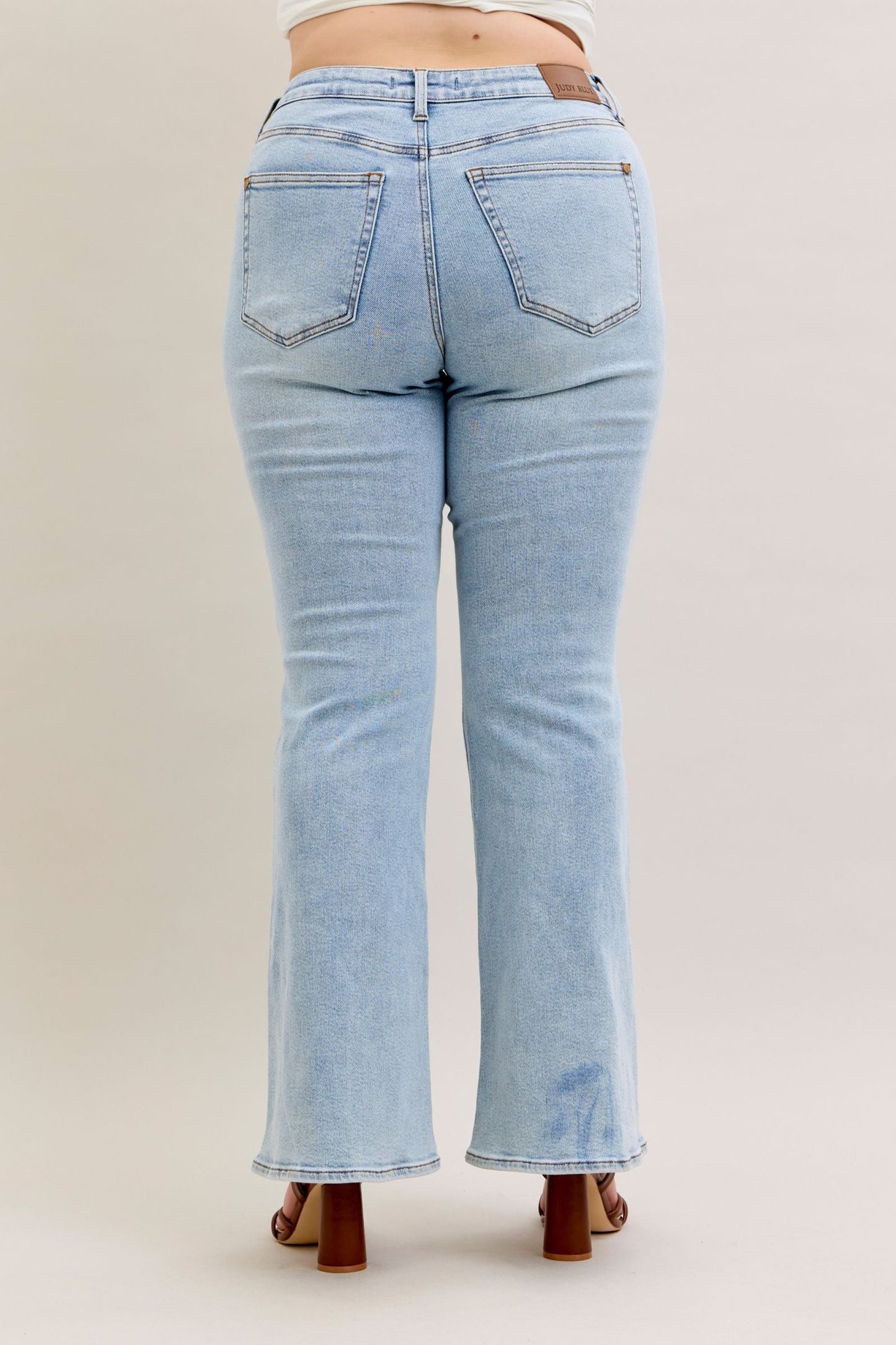 Judy blue high waist button fly flare