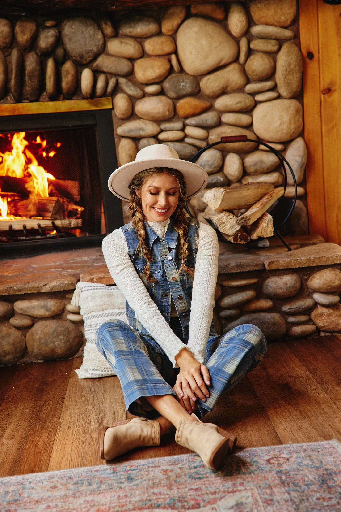 HW Vintage Look Plaid Straight: