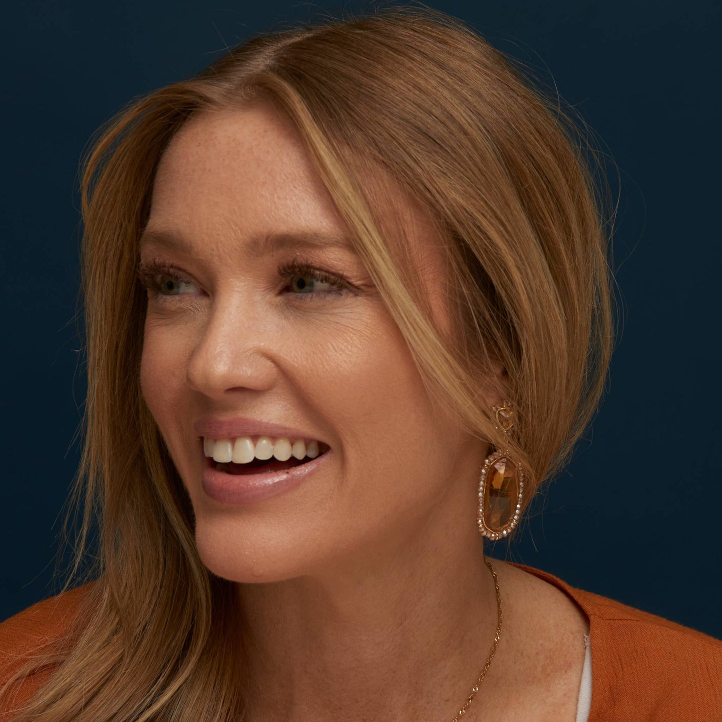 Natural Gemstone Drop Earring