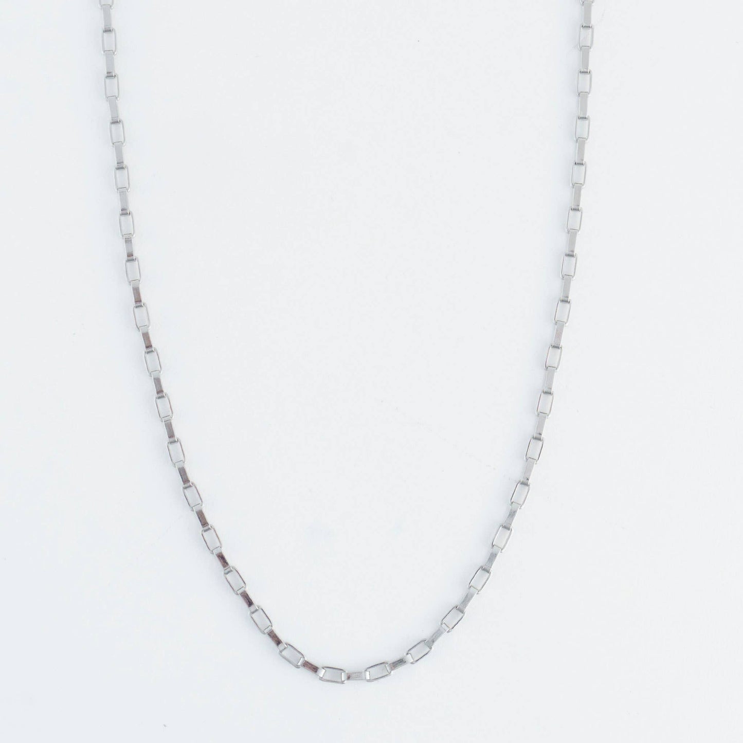 Narelle Waterproof 18" Box Chain Necklace: Yellow Gold