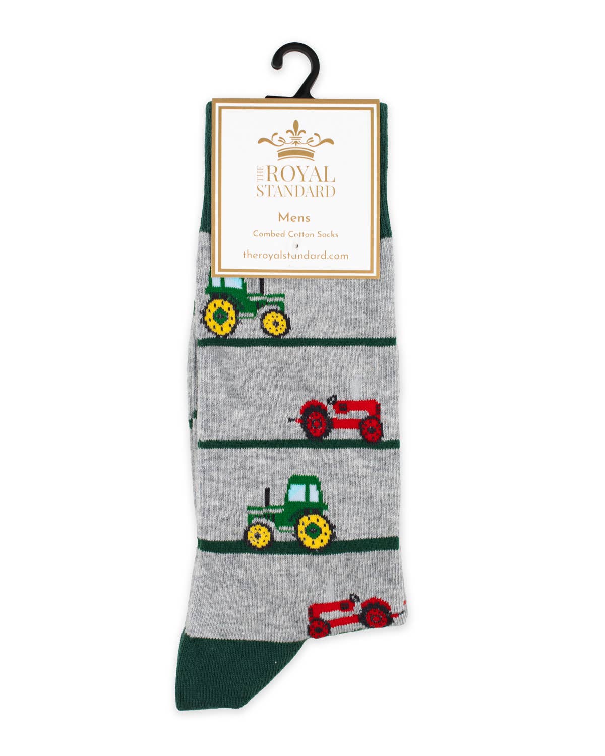 Men's Tractor Socks Gray/Green/Red One Size