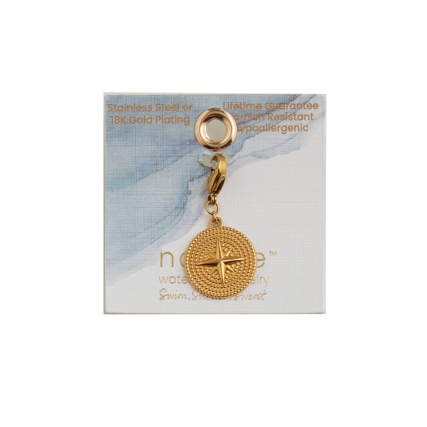 Narelle Waterproof 18K Gold Compass Charm