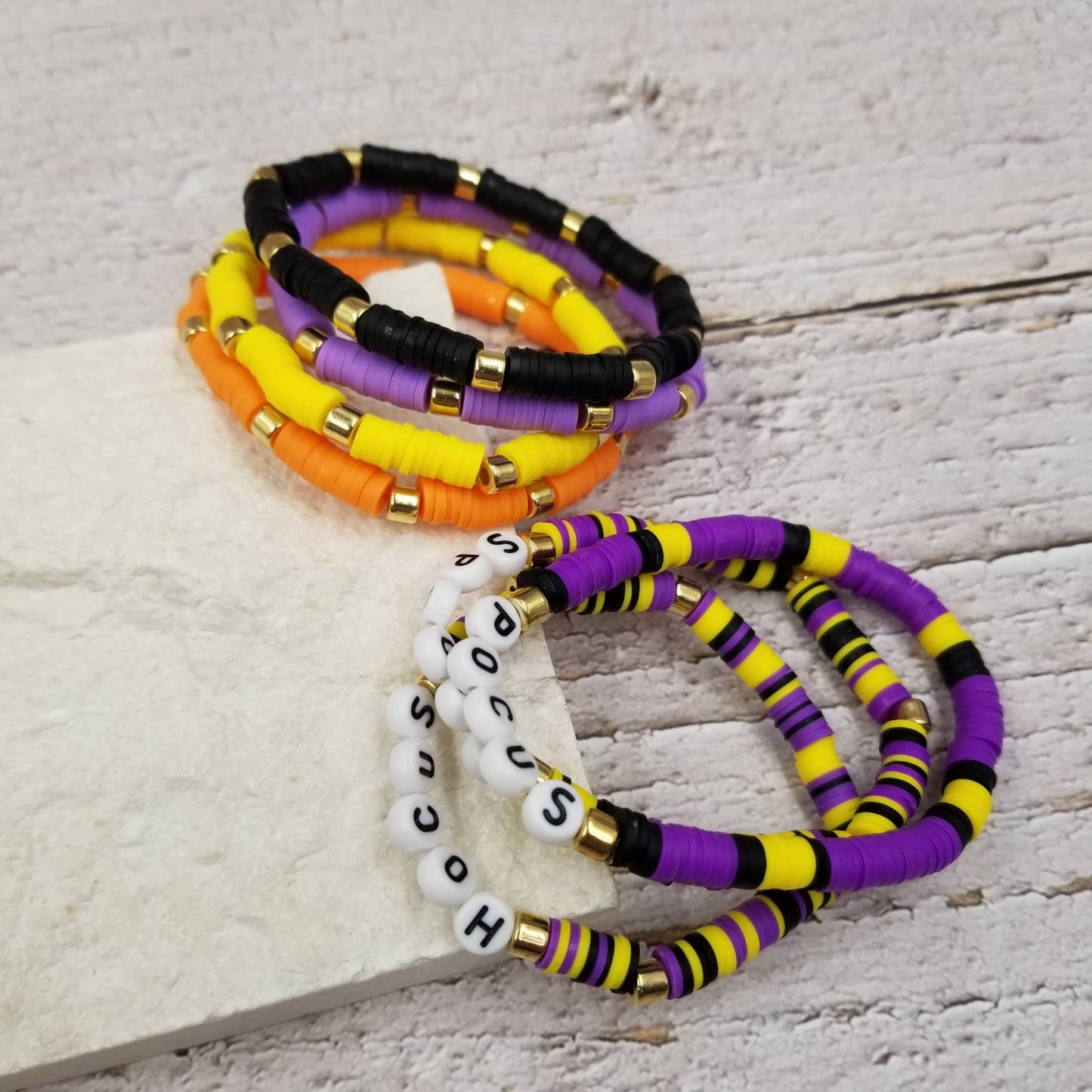 Halloween Themed Clay Bracelet Set Of 7