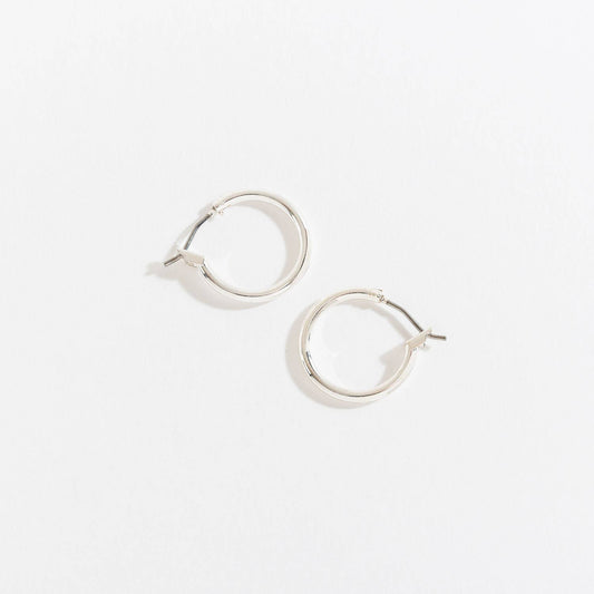 Click Hoop Ear Sense Earrings: Silver / Large
