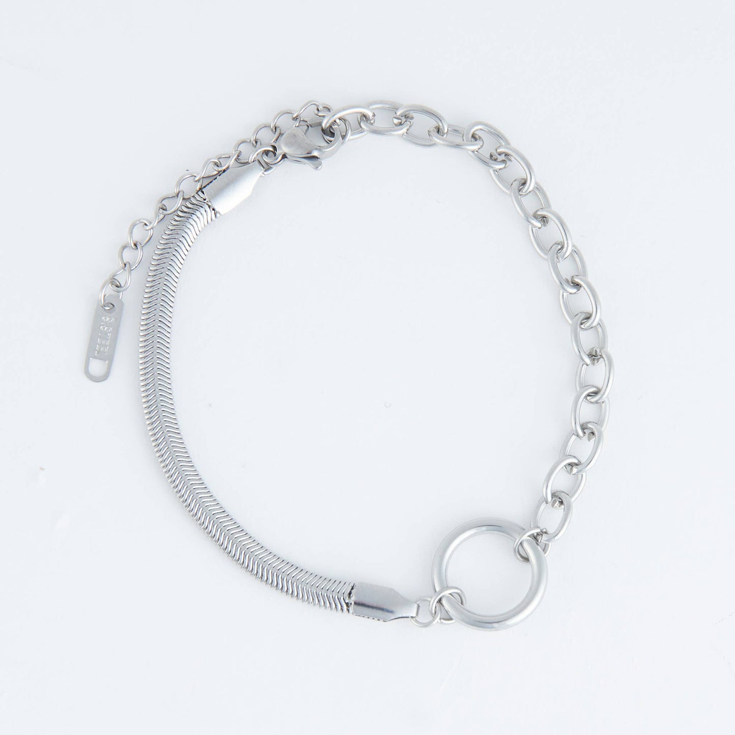 Narelle Waterproof Cable & Snake Chain Bracelet: Gold