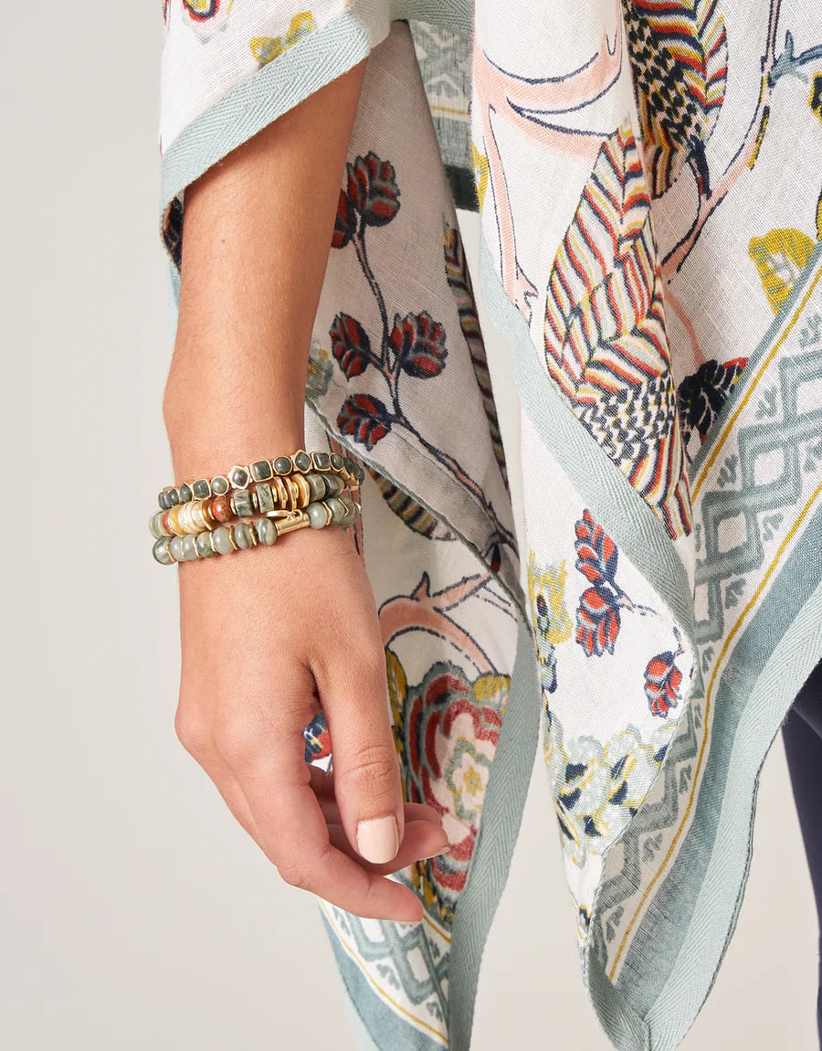 Spartina stone stretch bracelet jasper