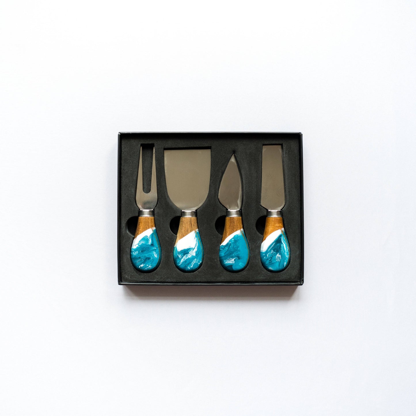 Resin Coated Cheese Knife Set - Set of 4 - Ocean Vibes