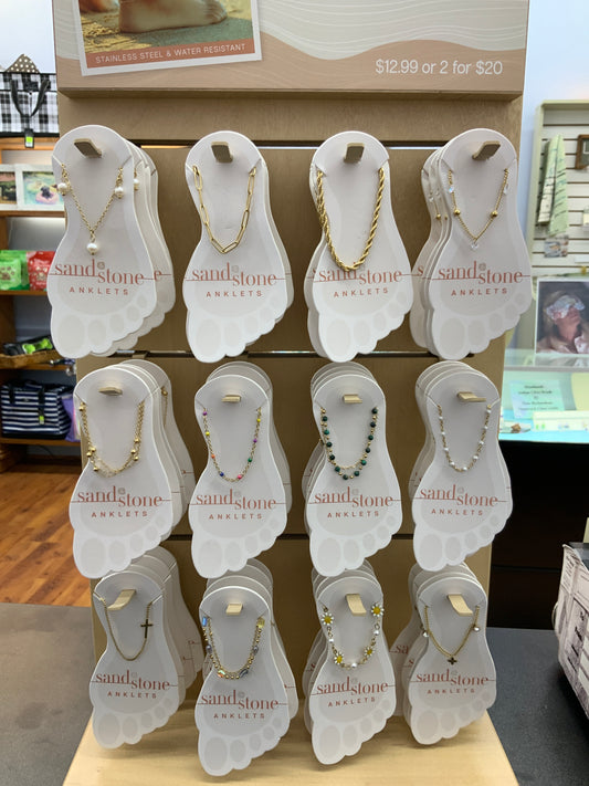 Sand and stone anklets