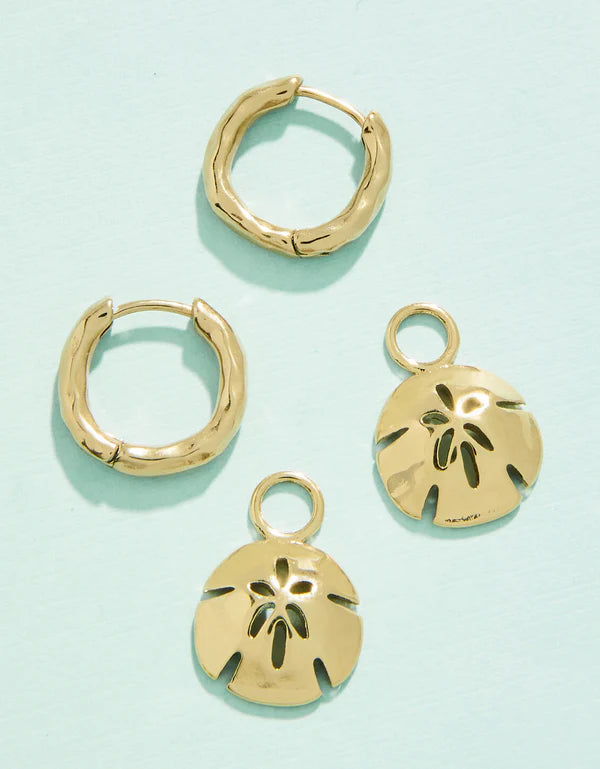 Spartina sand dollar gold hoops