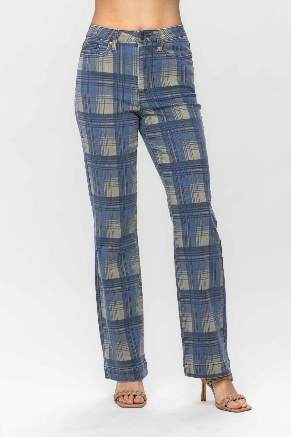 HW Vintage Look Plaid Straight:
