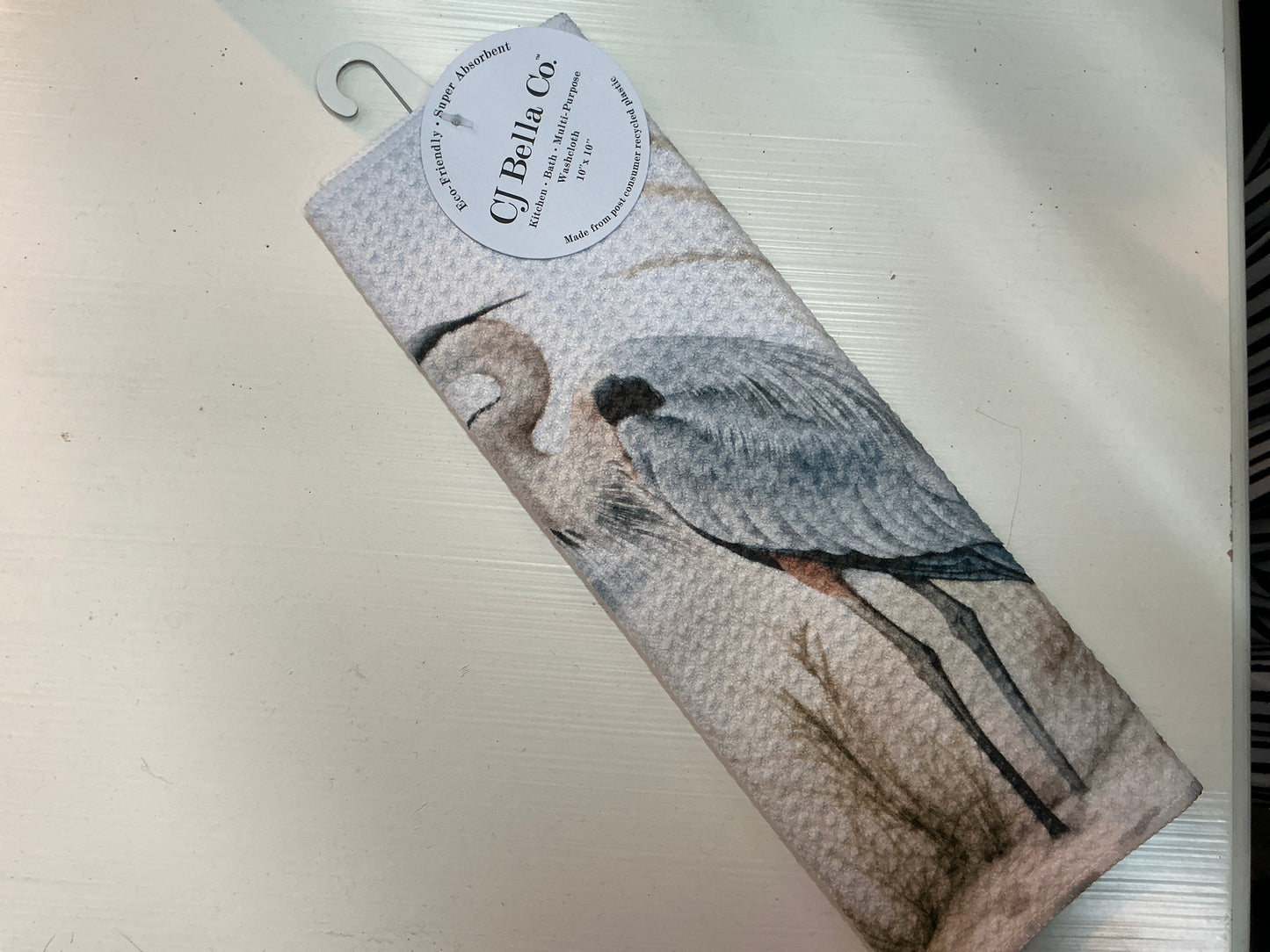 Heron washcloth